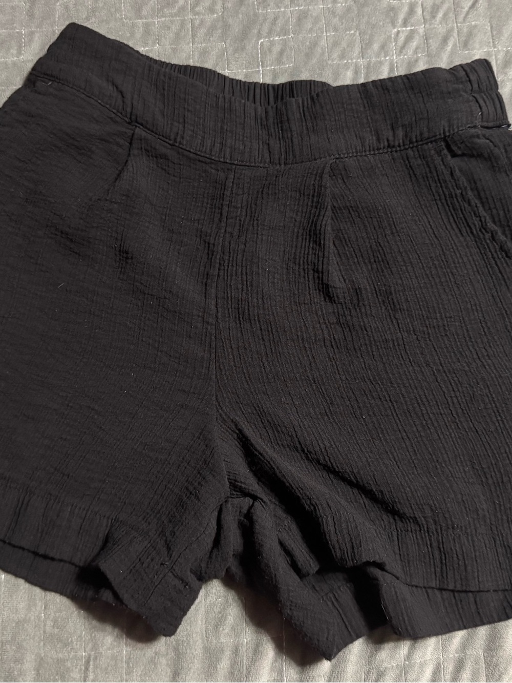 a new day Black High-Waist Textured Shorts
